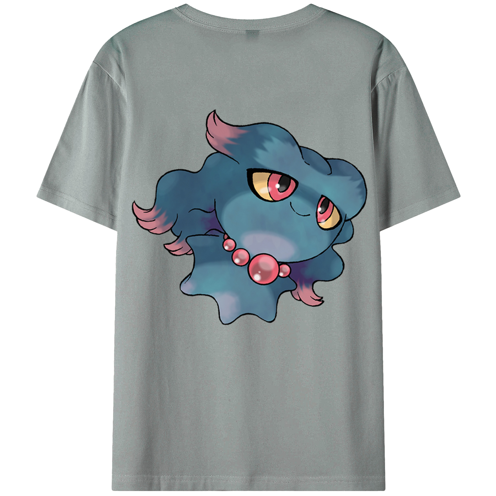 （画像用） ポケットモンスター Pokémon 綿100％ メンズ半袖Tシャツ（バックプリント） 通気性